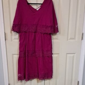 Roaman's Elegant Womens Dress in Rich Purple